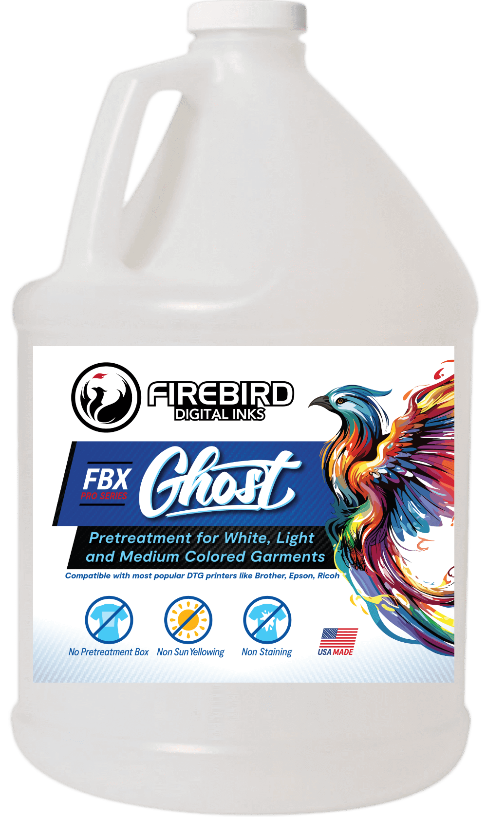 FBX Ghost DTG Pretreatment for White, Light and Medium Colored Garments - 1 Gallon