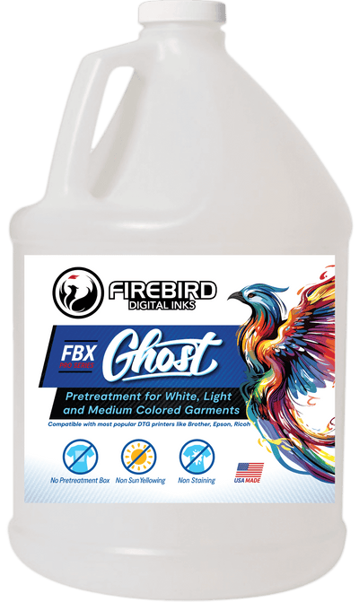 FBX Ghost DTG Pretreatment for White, Light and Medium Colored Garments - 1 Gallon