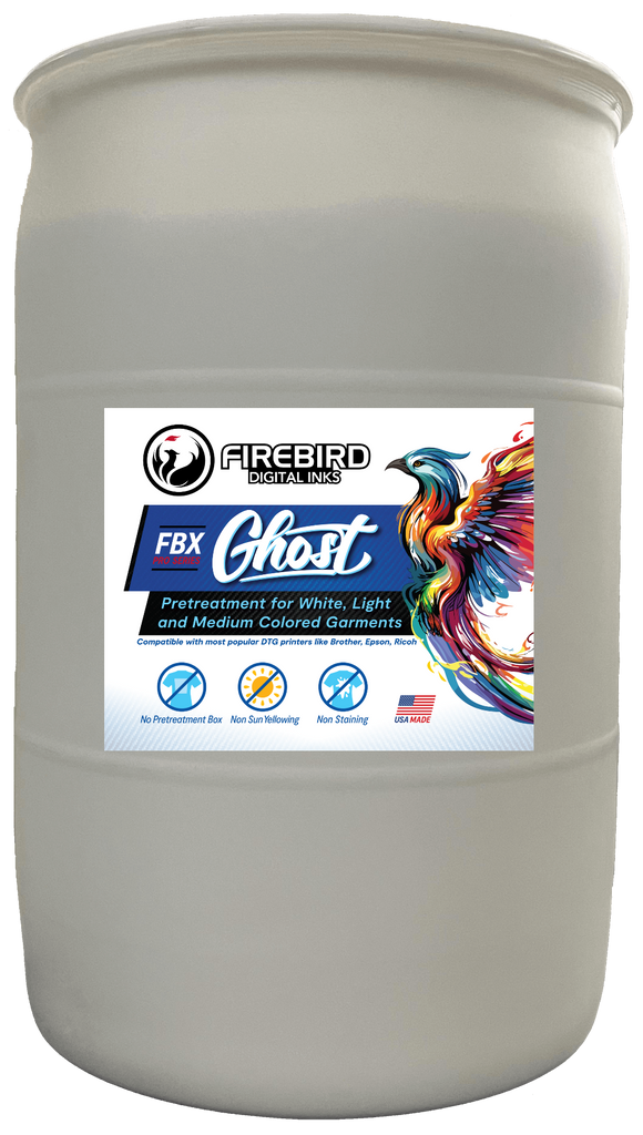 FBX Ghost DTG Pretreatment for White, Light and Medium Colored Garments - 55 Gallons