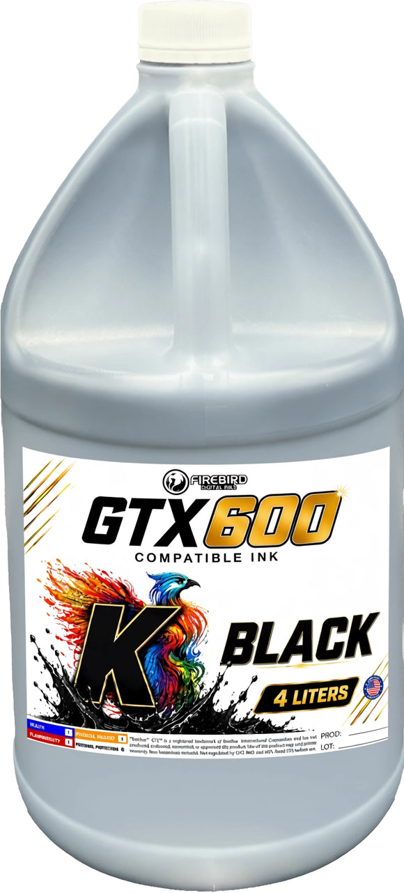 Brother GTX600 Compatible Ink - Black / 4 Liters