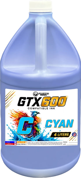 Brother GTX600 Compatible Ink - Cyan / 4 Liters