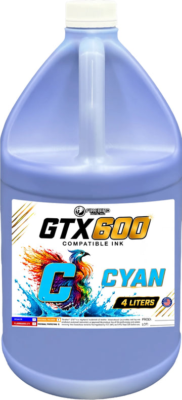 Brother GTX600 Compatible Ink - Cyan / 4 Liters