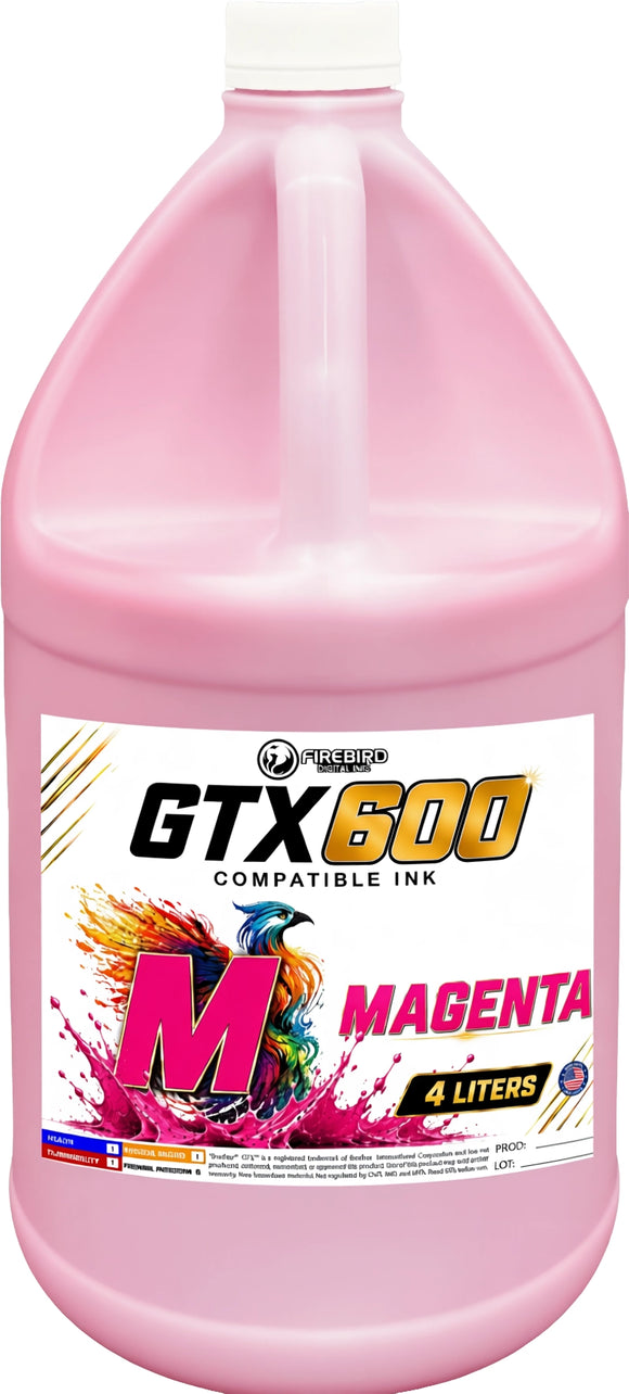 Brother GTX600 Compatible Ink - Magenta / 4 Liters