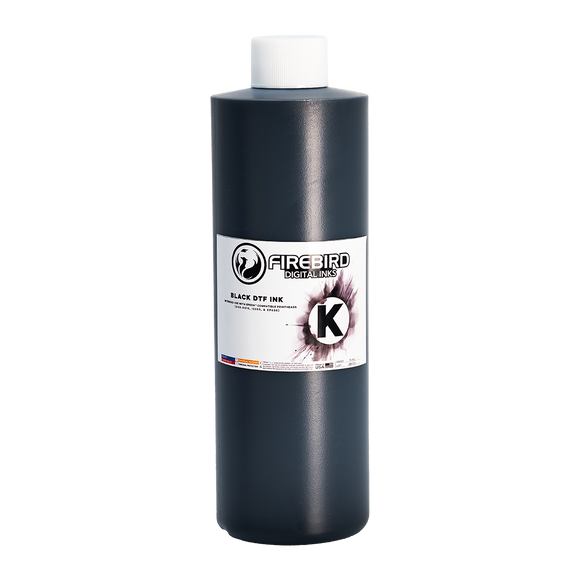 DTF ink compatible with Epson Printheads (i3200, DX5-DX10, XP600) - Black 500ml