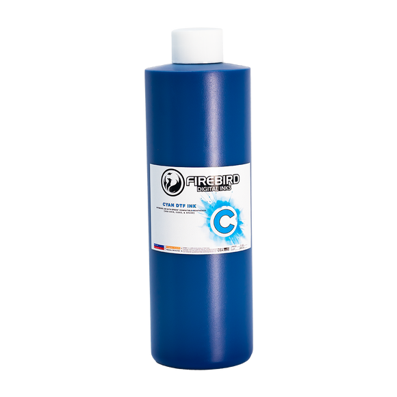 DTF ink compatible with Epson Printheads (i3200, DX5-DX10, XP600) - Cyan 500ml