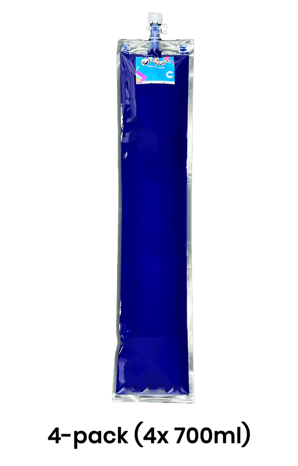 DTG Ink Replacement Bags for Brother GTX - Cyan 700ml 4-pack