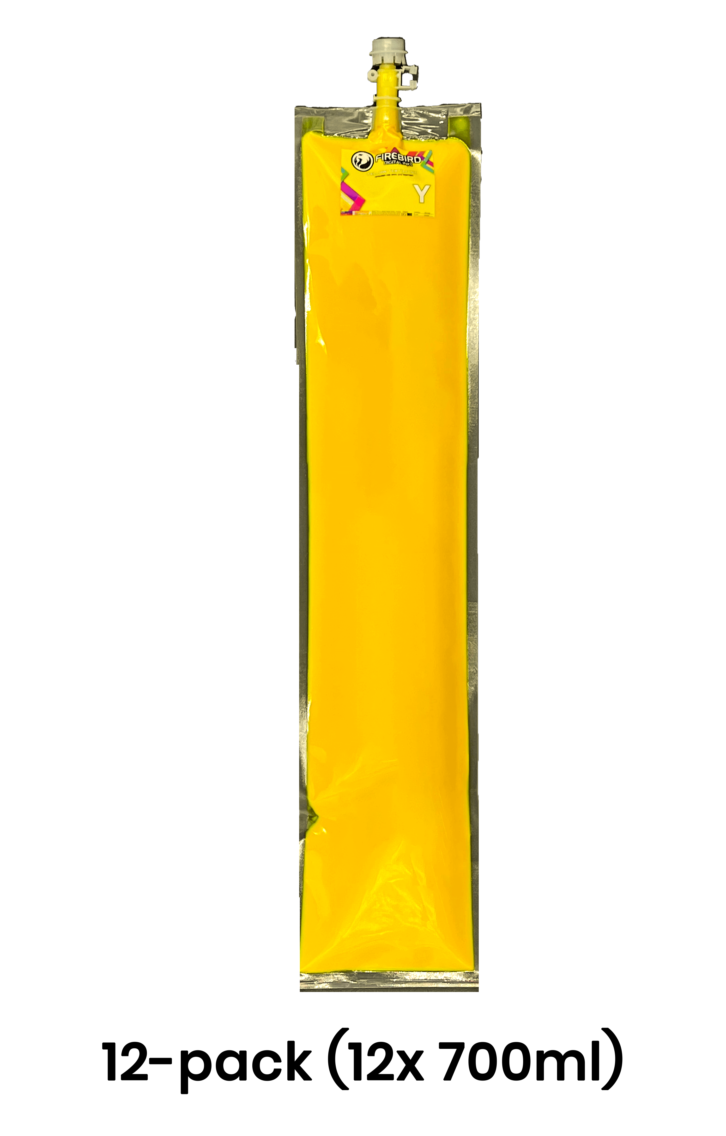 DTG Ink Replacement Bags for Brother GTX - Yellow 700ml 12-pack