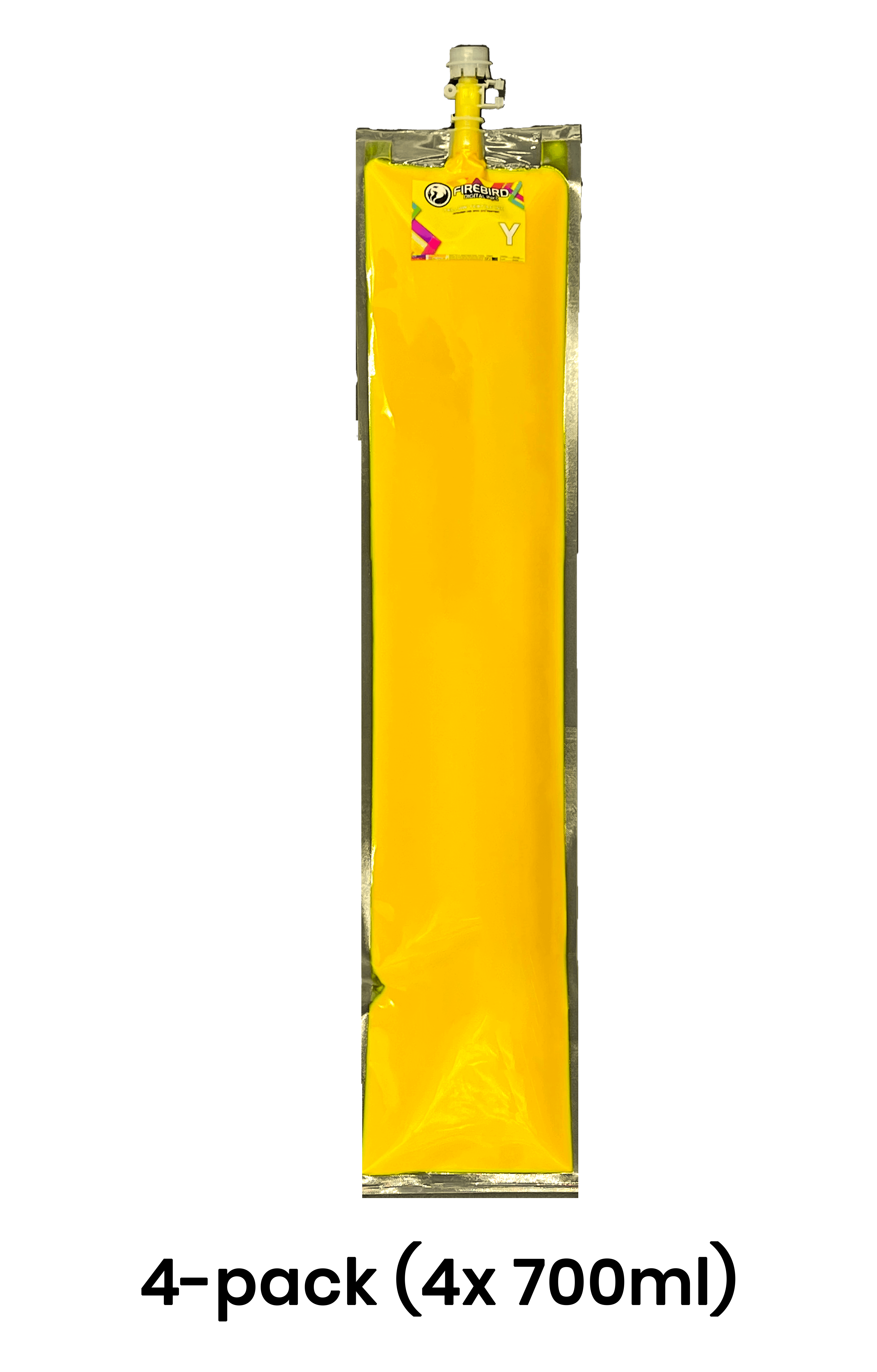 DTG Ink Replacement Bags for Brother GTX - Yellow 700ml 4-pack