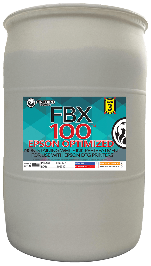 FBX-100 Gen3 Epson Optimized DTG Pretreatment - 55 Gallons