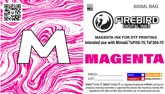 DTF Ink Bag for Mimaki TxF150-75 & TxF300-75, PHT50 Compatible White Ink 500ml