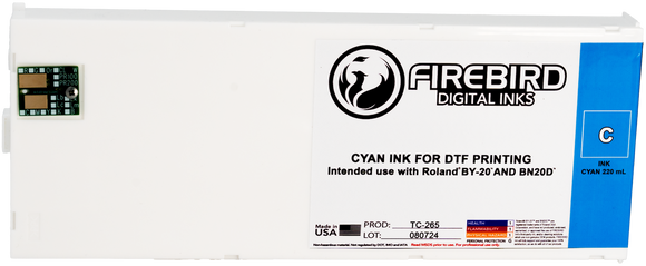 Ink Replacement Cartridge for Roland BY-20 and BN-20D Printers - Cyan 220ml