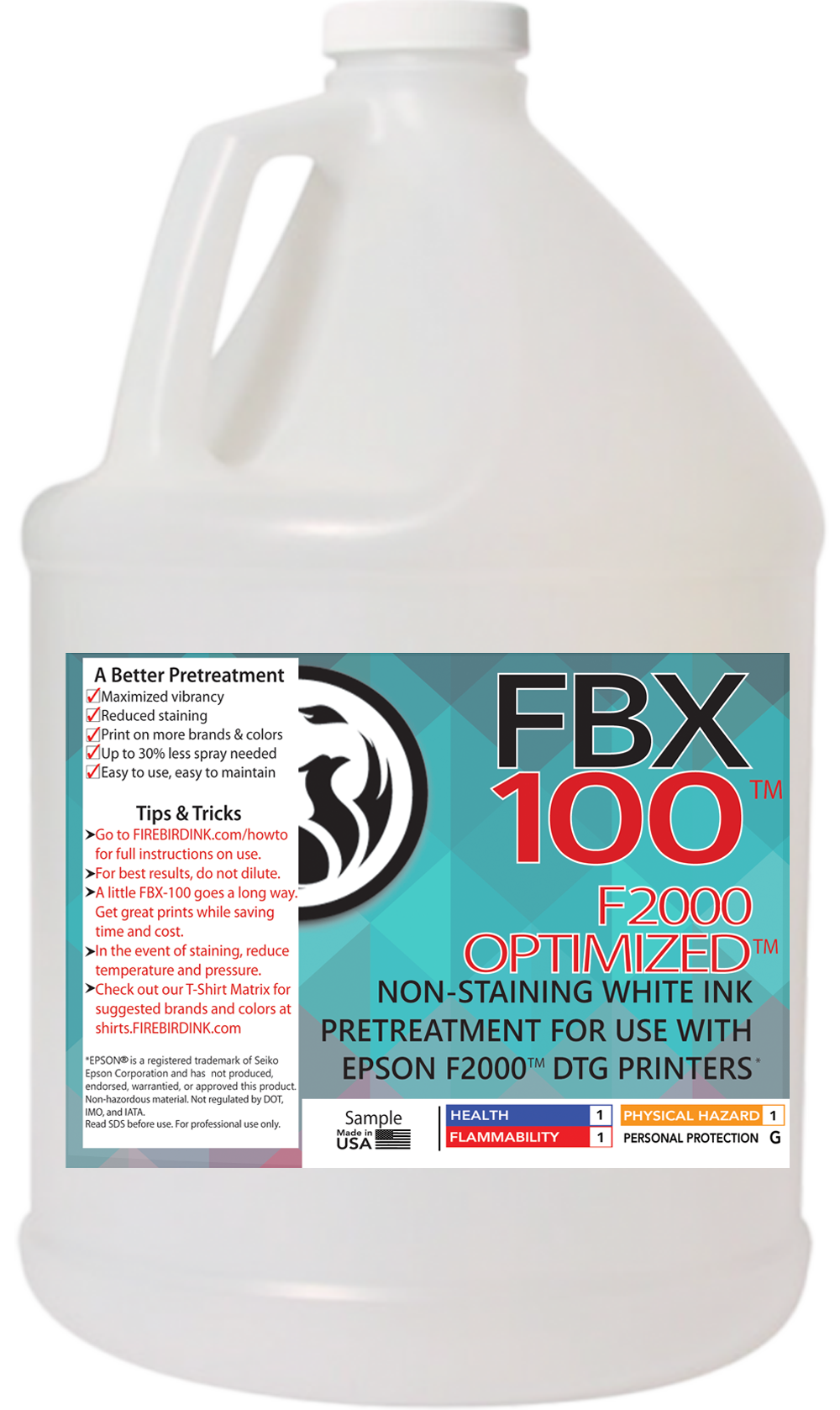 FBX-100 F2000 Optimized DTG Pretreatment